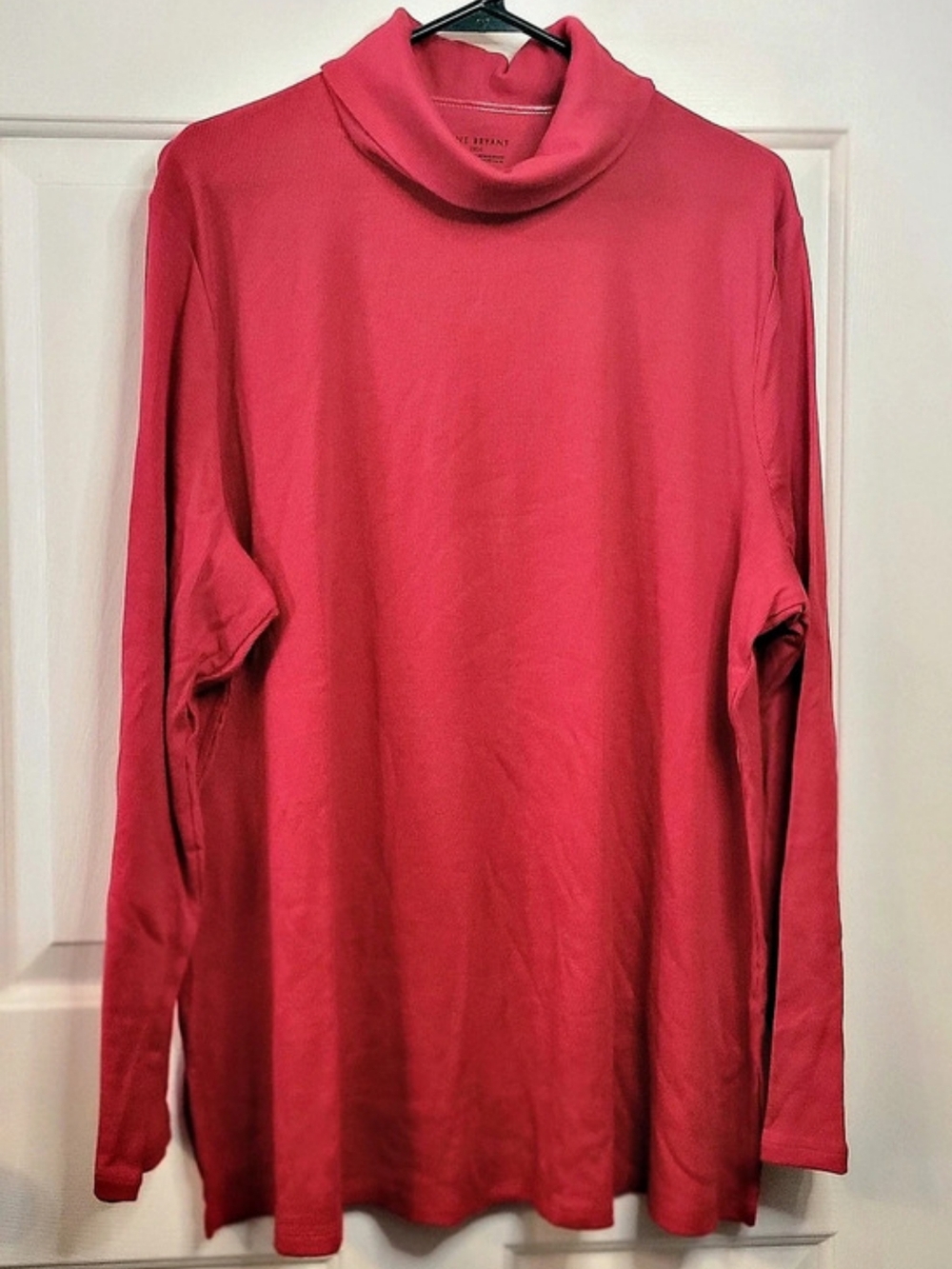 Lane Bryant Long Sleeve Ribbed Turtleneck Top Red 22/24
